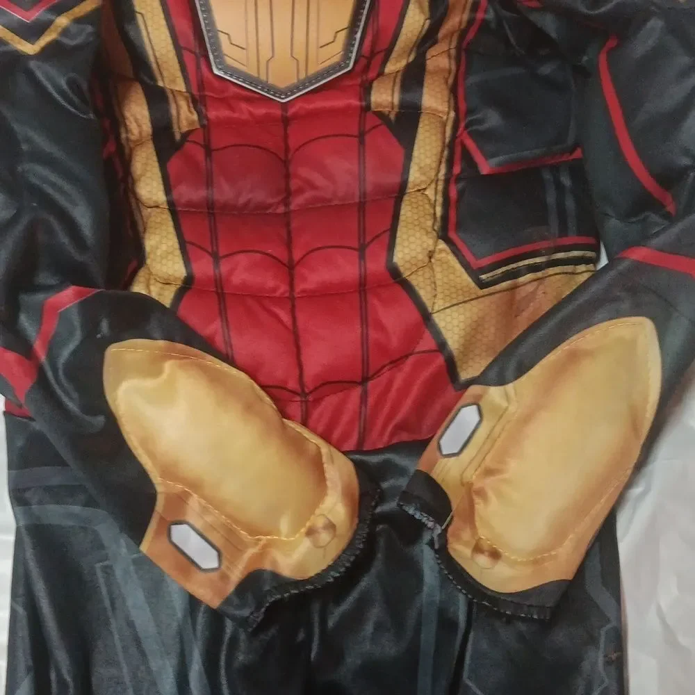 Marvel No Way Home Spider-Man Muscle Chest Kids Costume Set - Red and Gold Sz S - Picture 8 of 10